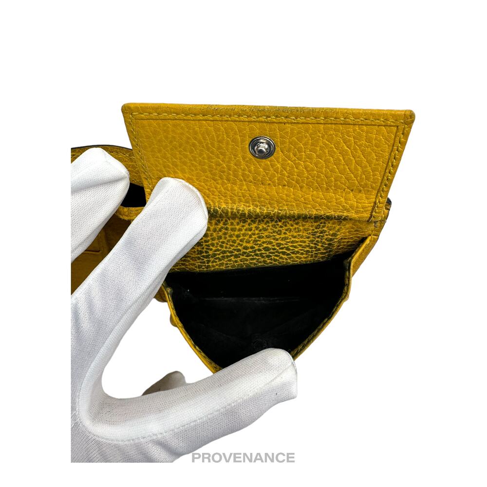 🔴 Gucci GG Logo Bifold Wallet - Black/Yellow Leather - Picture 9 of 9